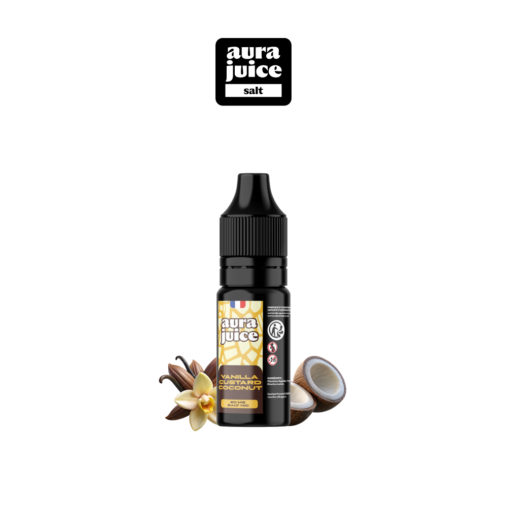 AURA JUICE SALT 20MG 10ML - VANILLA CUSTARD COCONUT